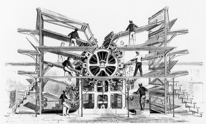 Zylinder-Druckpresse erfunden von Richard March Hoe (1812-86) New York, 1846 von American School