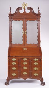 Schreibtisch und Bücherregal, aus Boston, 1765-75