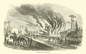 Zerstörung von Eisenbahnen, April 1863 von American School