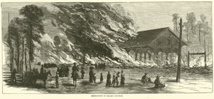 Zerstörung des Millen Junction, November 1864 von American School