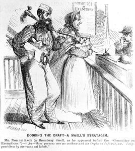 Einem Entwurf ausweichen - Eine Strategie eines Dandys, aus Frank Leslies Illustrated Newspaper, 19. September 1863