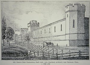 Eastern State Penitentiary, nahe Fairmont, Pennsylvania, um 1848 von American School