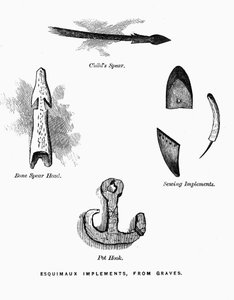 Eskimo-Jagdwerkzeuge - Elisha Kent Kane, Arktische Erkundungen in den Jahren 1853-1855, Bd. 1, S. 52, Philadelphia