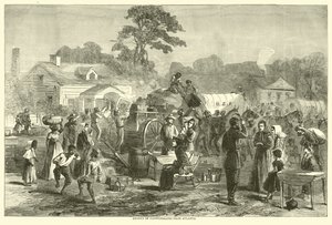 Exodus der Konföderierten aus Atlanta, September 1864 von American School