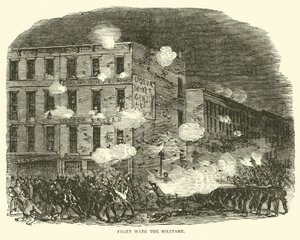 Kampf mit dem Militär, Juli 1863 von American School