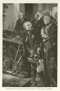 Friedrich der Große am Sarg des Großen Kurfürsten von American School