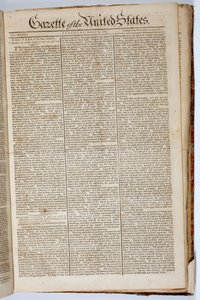 Titelseite der Gazette of the United States, 15. April 1789