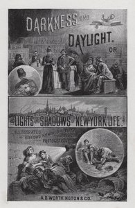 Frontispiz für Darkness and Daylight, or Lights and Shadows of New York Life von Mrs. Helen Campbell von American School