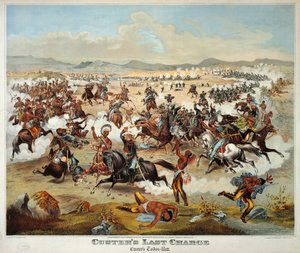 General Custers letzter Stand in der Schlacht am Little Bighorn, 25. Juni von American School