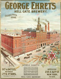 George Ehrets Hell Gate Brauerei, gegründet 1866 von American School