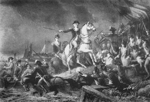 George Washington leitet den Rückzug von Brooklyn Heights, 29. August 1776 von American School