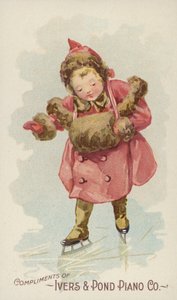 Mädchen beim Schlittschuhlaufen von American School