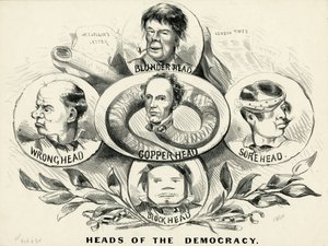Köpfe der Demokratie, 1864 von American School