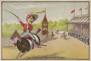 Pferderennen auf Baumwollspulen von American School