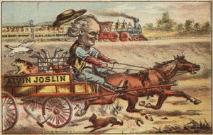 Pferd und Wagen jagen Zug