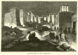 Beleuchtung der Akropolis