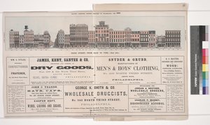 Illustration aus Baxters Panoramic Business Directory of Philadelphia, 1860 von American School