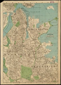 Indexierte Karte von Boston von American School