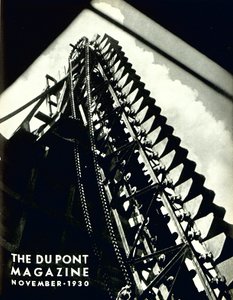 Industriemaschinen, Titelseite des DuPont Magazins, November 1930 von American School