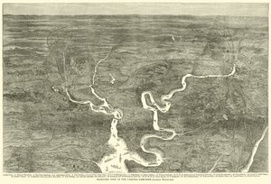 Isometrische Ansicht der Virginia-Kampagne, Blick nach Westen, Juni 1864