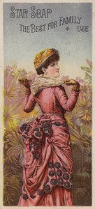 Dame posiert mit Sonnenschirm von American School