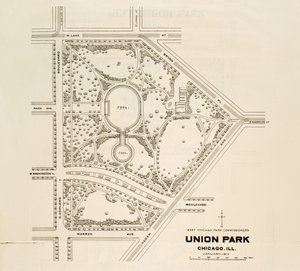Karte des Union Parks, Chicago, Illinois