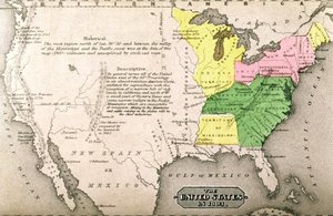 Karte der Vereinigten Staaten im Jahr 1803, aus 