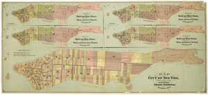 Stadtplan von New York, der seine politischen Unterteilungen zeigt