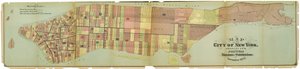 Karte der Stadt New York, die ihre politischen Abteilungen und Unterabteilungen zeigt von American School