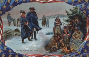 Gedenkkarte, Valley Forge, Dezember 1777 von American School