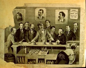 Männer an einer Bar von American School