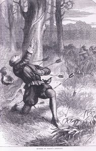 Mord an Whites Assistent, Illustration aus Cassells Geschichte der Vereinigten Staaten, veröffentlicht von Petter & Galpin ca. 1890