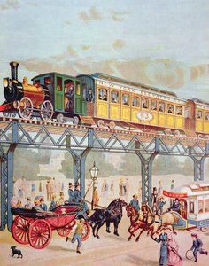 New York Hochbahn, ca. 1880 von American School