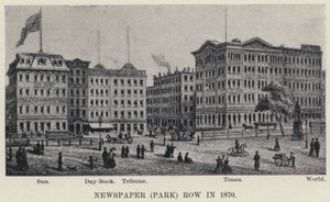 Zeitungsreihe (Park) im Jahr 1870 von American School
