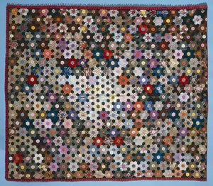 Optisches Blumenpuzzle-Quilt, 1854