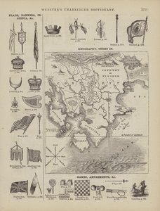 Seite aus Websters vollständigem Wörterbuch (George Bell) von American School