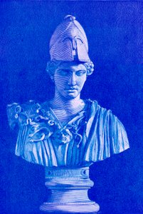 Pallas Athene, Illustration aus Geschichte Griechenlands von Victor Duruy, veröffentlicht 1890