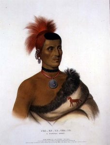 Pes-Ke-Le-Cha-Co, ein Pawnee-Häuptling, veröffentlicht von J. T. Bowen (1801-ca. 1856) 1841