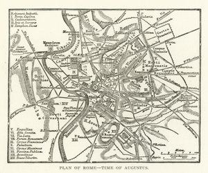 Plan von Rom zur Zeit des Augustus von American School