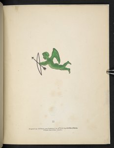 Tafel 15. Grüne Amorfigur. Spectropia; oder, Überraschende spektrale Illusionen, die überall Geister zeigen, und in jeder Farbe, etc. ser. 1. J.H. Brown 1864 von American School