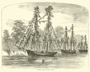 Porters Mörserflotte in Trim, Juni 1862 von American School