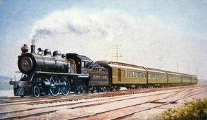 Postkarte des Empire State Express No.999 der New York Central & Hudson River Railroad
