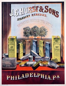 Plakat, das J.E. Hurst & Sons Standard Remedies - Brighter Hours will Come bewirbt