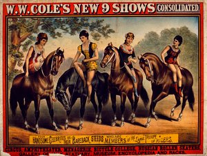 Plakatwerbung für W.W. Coles Neue 9 Shows Konsolidiert
