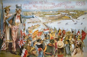 Plakat, das die Weltausstellung in Chicago 1893 bewirbt