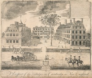 Harvard University um 1700 (Stich)