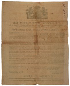 Proklamation im Namen von Francis Bernard, Gouverneur der Massachusetts Bay: Ankündigung eines Fastentages während des Französisch- und Indianerkrieges, 8. April 1761 von American School