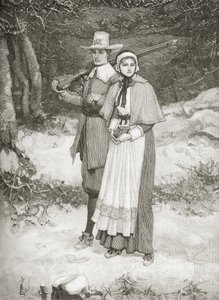 Puritaner auf dem Weg zur Kirche, aus 