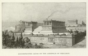 Rekonstruierter Altar auf der Akropolis von Pergamon