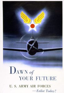 Rekrutierungsplakat für „US Army Air Forces“ von American School